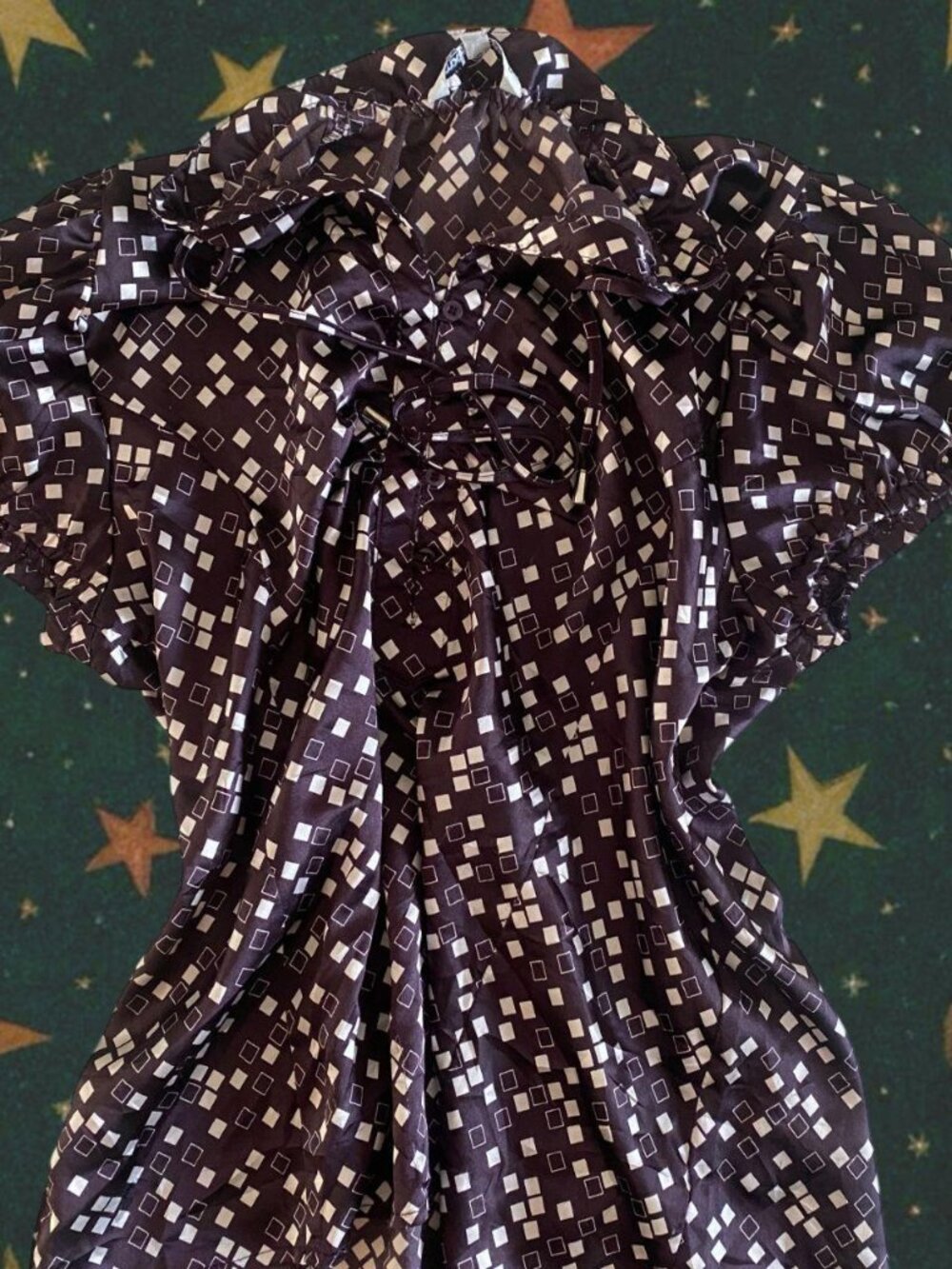 Y2K Cinched Purple Blouse